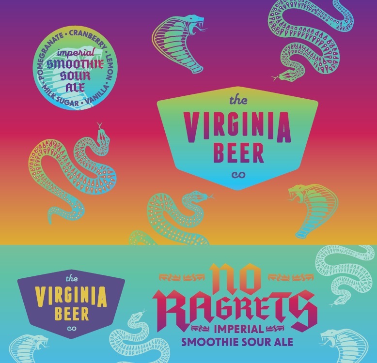 Virginia Beer Co. No Ragrets - CranPom Lemon Bar beer Label Full Size