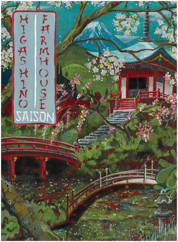 Tahoe Mountain Higashino beer Label Full Size