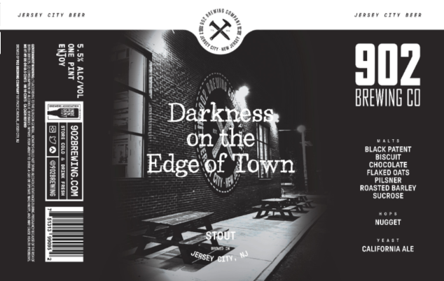 902 Darkness On The Edge of Town beer Label Full Size