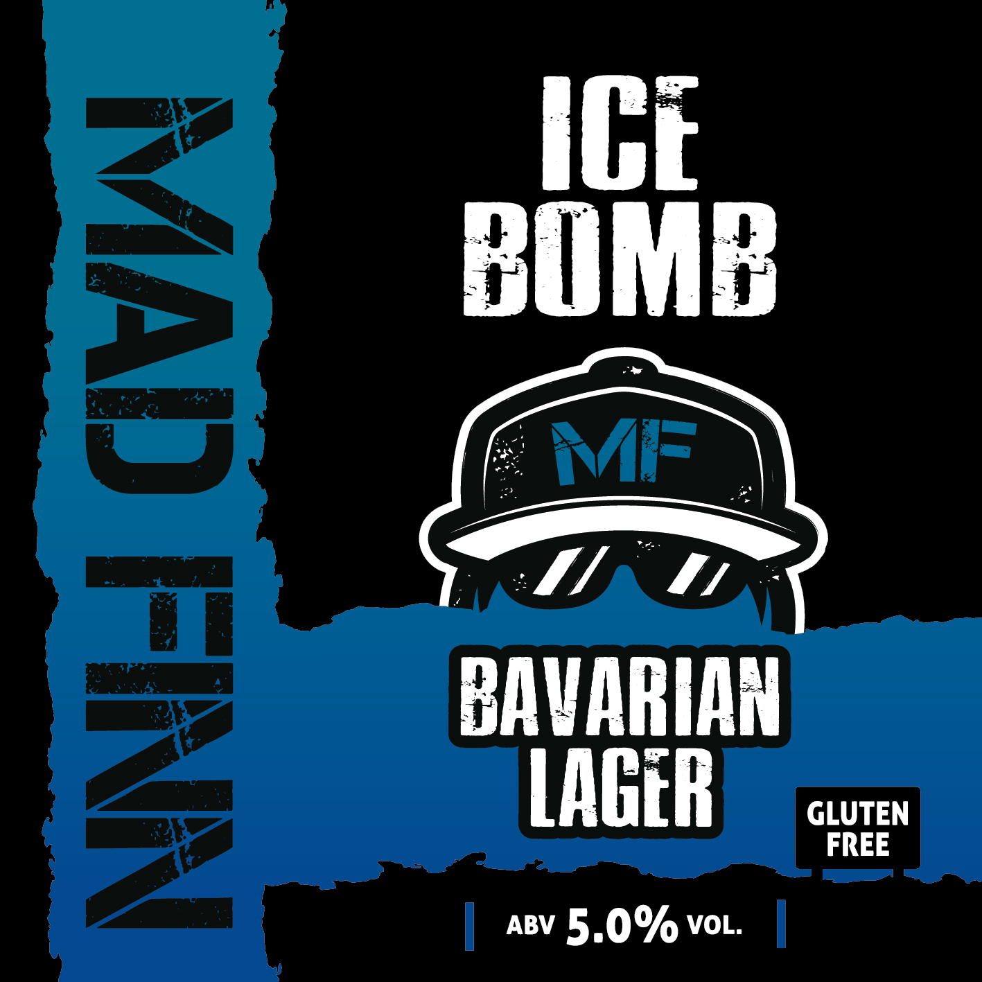 Mad Finn Ice Bomb (GF) beer Label Full Size