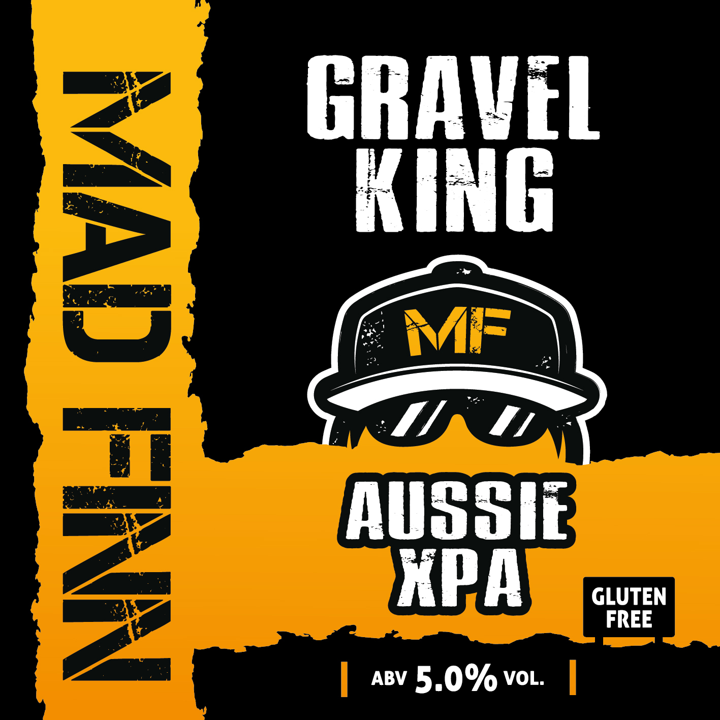 Mad Finn Gravel King Aussie XPA (GF) beer Label Full Size