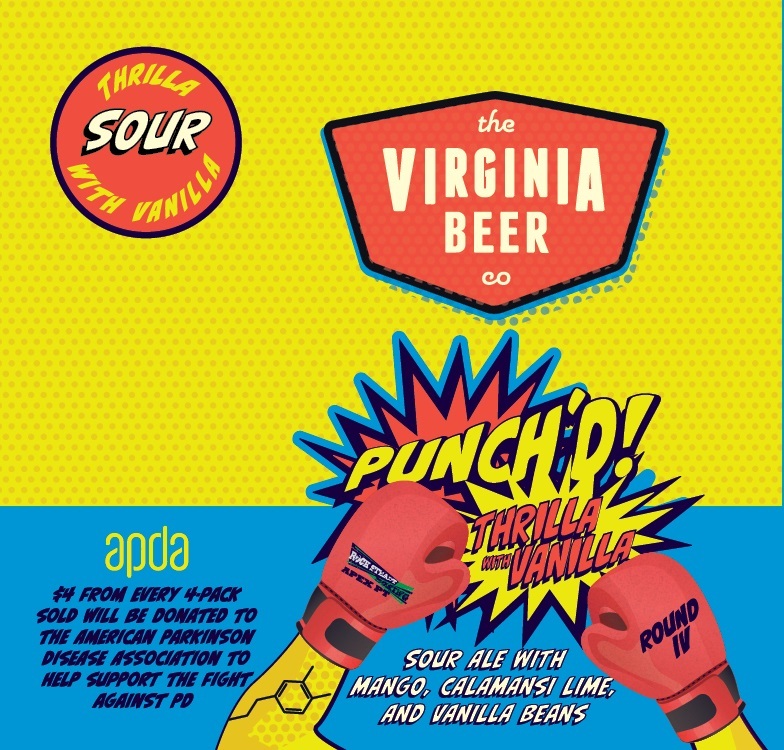 Virginia Beer Co. PunchD! Thrilla With Vanilla beer Label Full Size