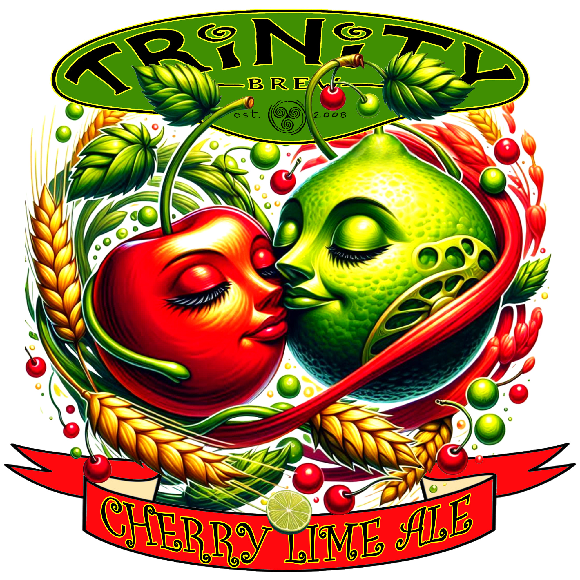 Trinity Cherry Lime Ale beer Label Full Size