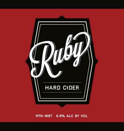 MTNxWST Hard Cider Mountain West Ruby Cider beer Label Full Size