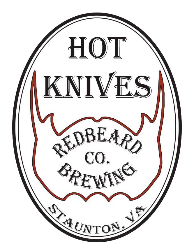 Redbeard Brewing Hot Knives beer Label Full Size