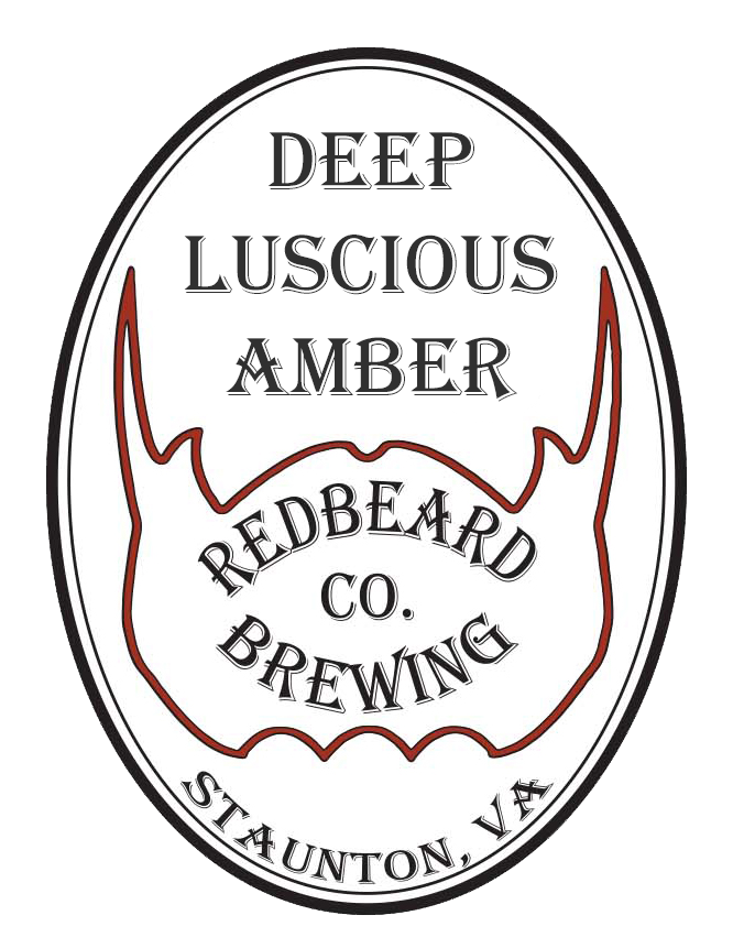 Redbeard Brewing Deep Luscious Amber beer Label Full Size