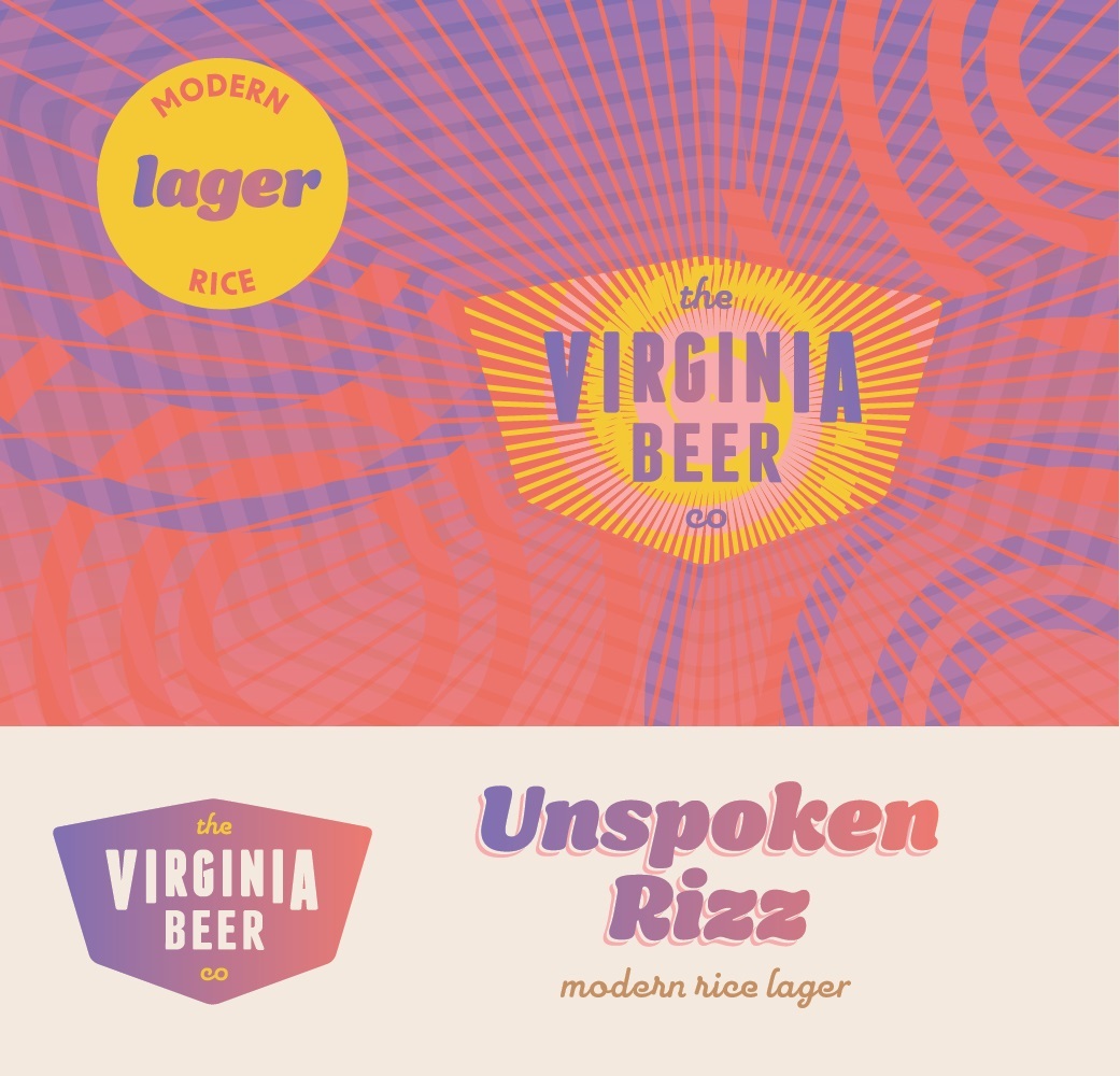 Virginia Beer Co. Unspoken Rizz beer Label Full Size