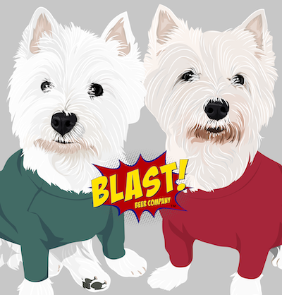 Blast Classic Westie Double IPA beer Label Full Size