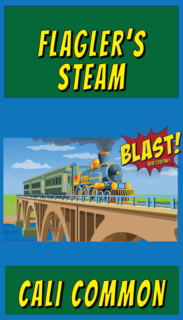 Blast  Flagler's Steam Lager beer Label Full Size