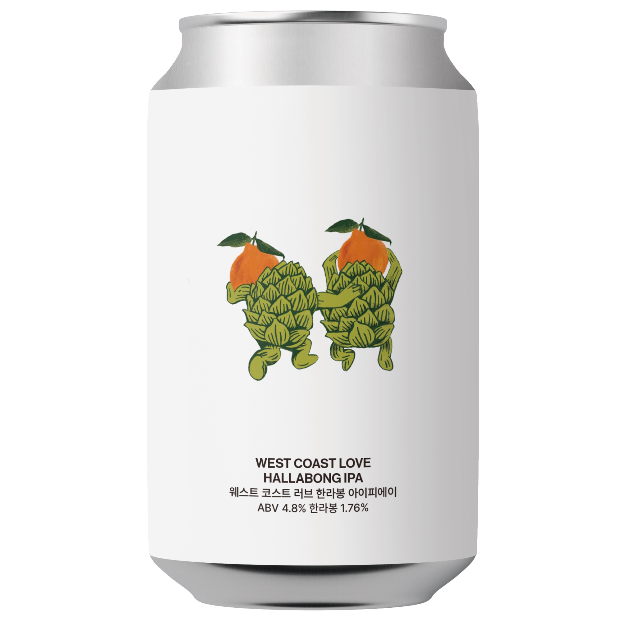 Seoul West Coast Love Hallabong beer Label Full Size