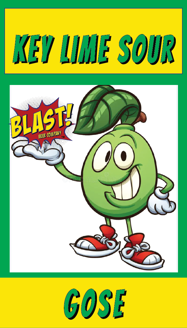 Blast 18 - Key Lime Sour beer Label Full Size