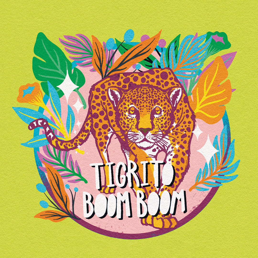 Tripping Animals + American Solera Tigrito Boom Boom beer Label Full Size