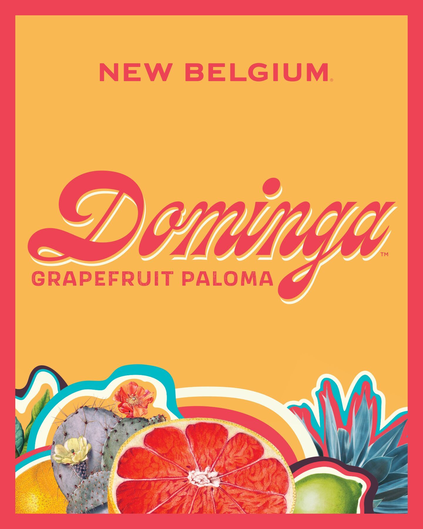 New Belgium Dominga Grapefruit Paloma beer Label Full Size