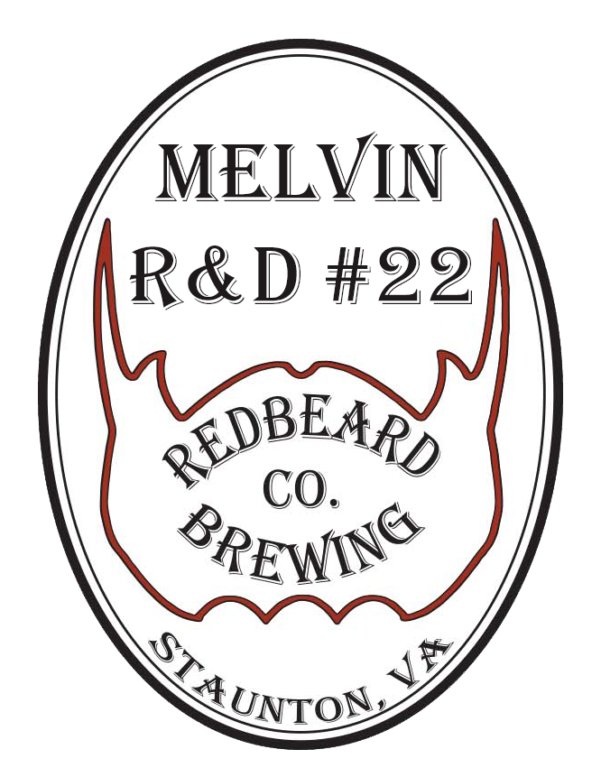 Redbeard Brewing R&D #022 - Melvin beer Label Full Size