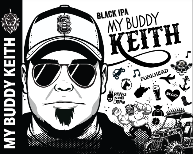 Koerber Beer My Buddy Keith beer Label Full Size