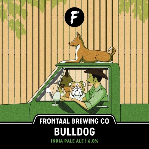 Frontaal Bulldog beer Label Full Size