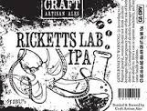 Craft Artisan Ricketts Lab IPA beer Label Full Size