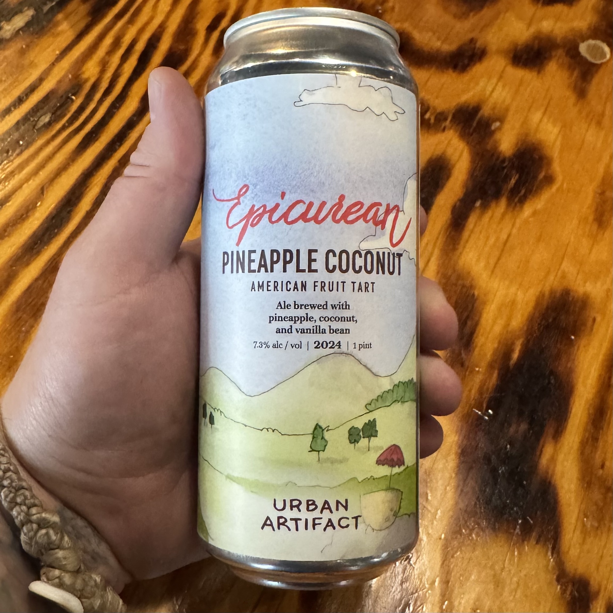 Urban Artifact Pineapple Coconut Epicurean beer Label Full Size