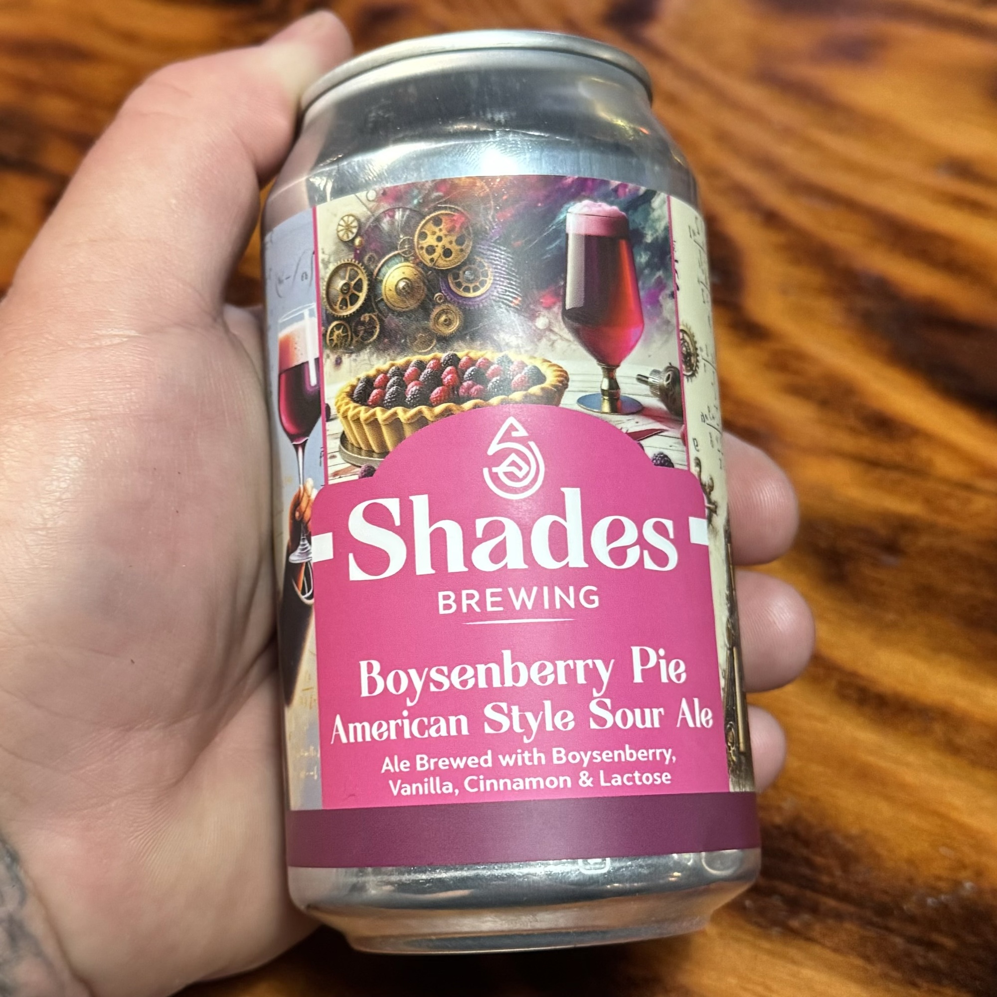 Shades Boysenberry Pie beer Label Full Size