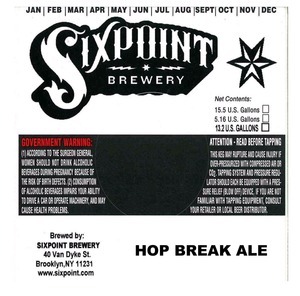 Sixpoint Hop Break beer Label Full Size
