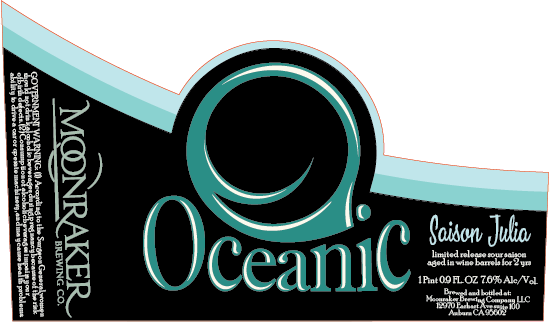 Moonraker Oceanic Gin Saison beer Label Full Size