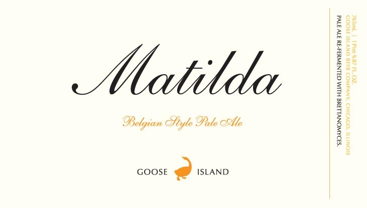 Goose Island Matilda 2014 beer Label Full Size