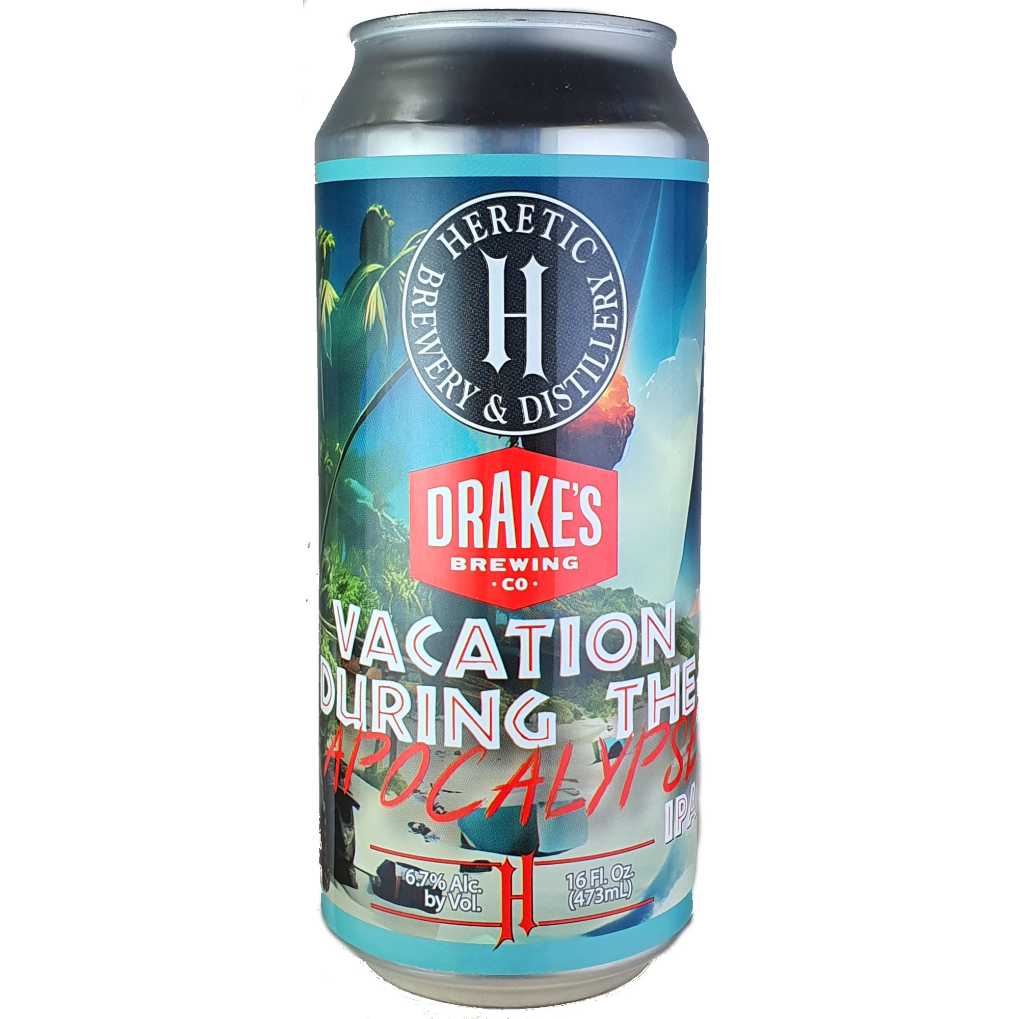 Heretic + Drake's Vacation During The Apocalypse beer Label Full Size