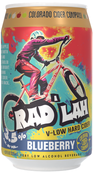 Colorado Cider Co Blueberry Radl'ah beer Label Full Size