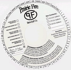 Prairie Fire Burn Line Oatmeal Stout beer Label Full Size
