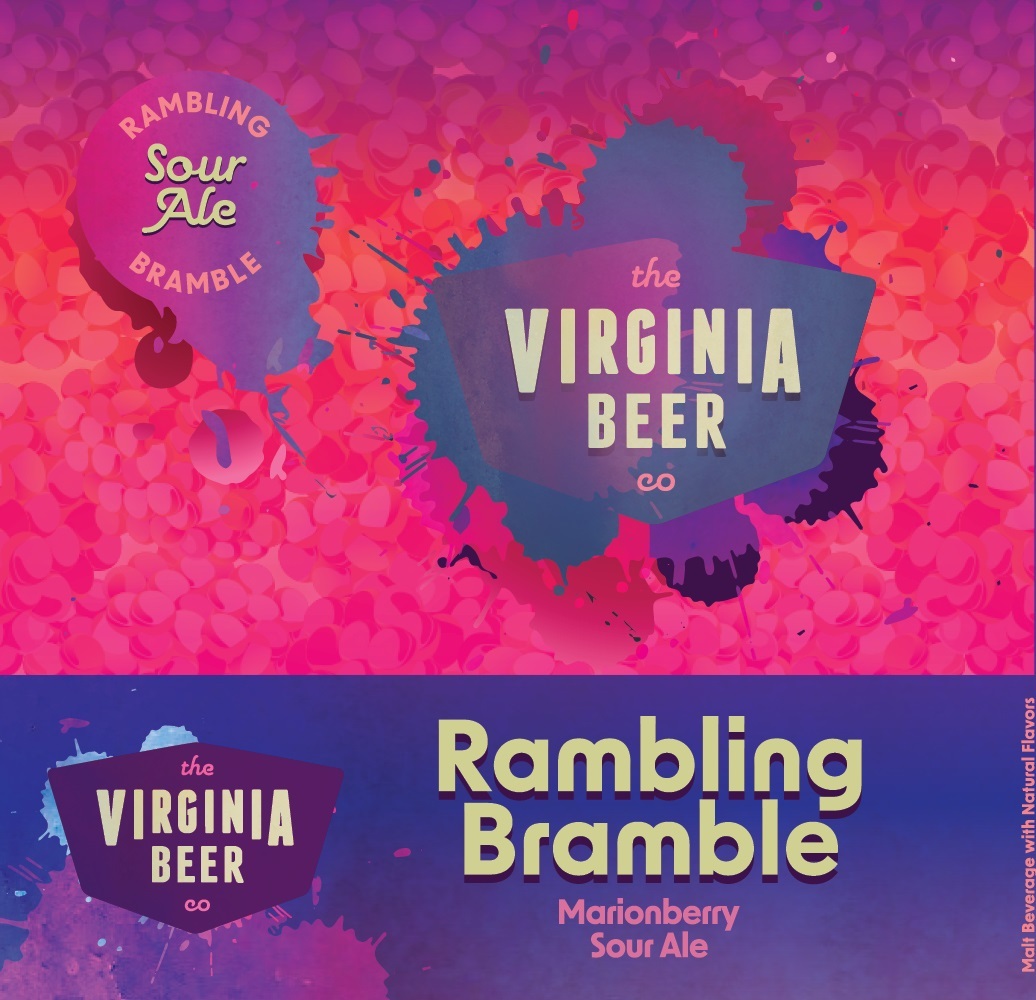 Virginia Beer Co. Rambling Bramble beer Label Full Size