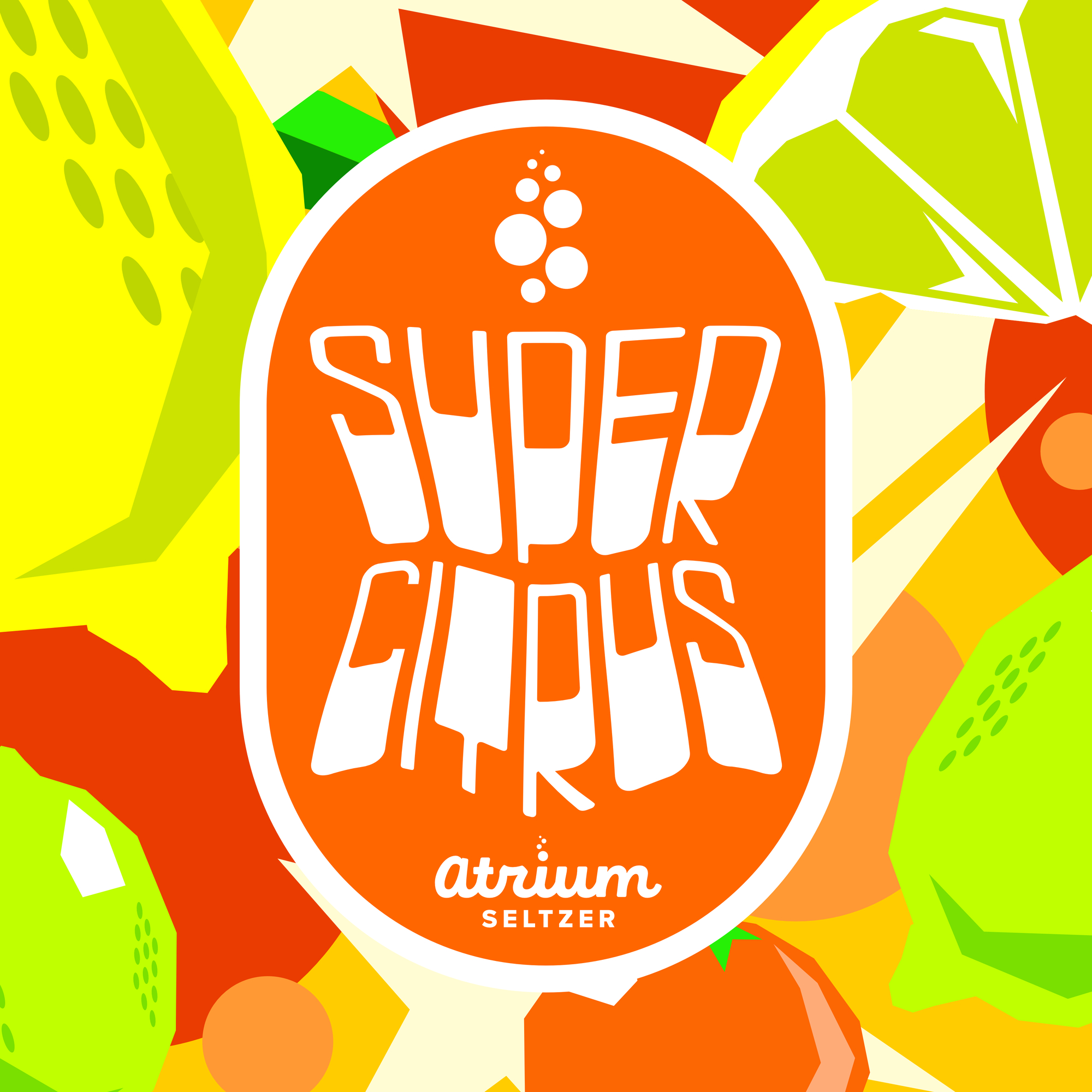 Atrium Super Citrus Seltzer beer Label Full Size