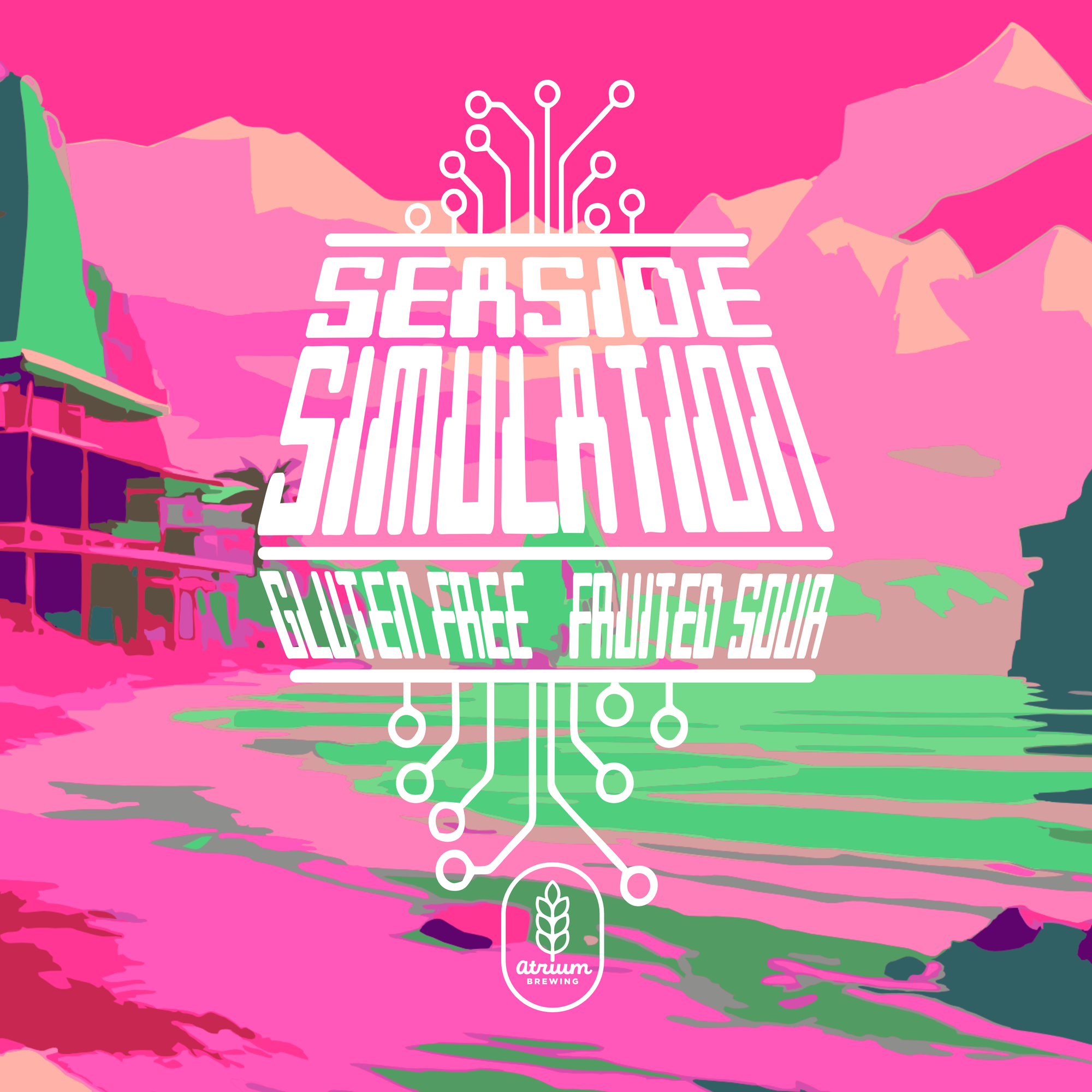Atrium Seaside Simulation beer Label Full Size