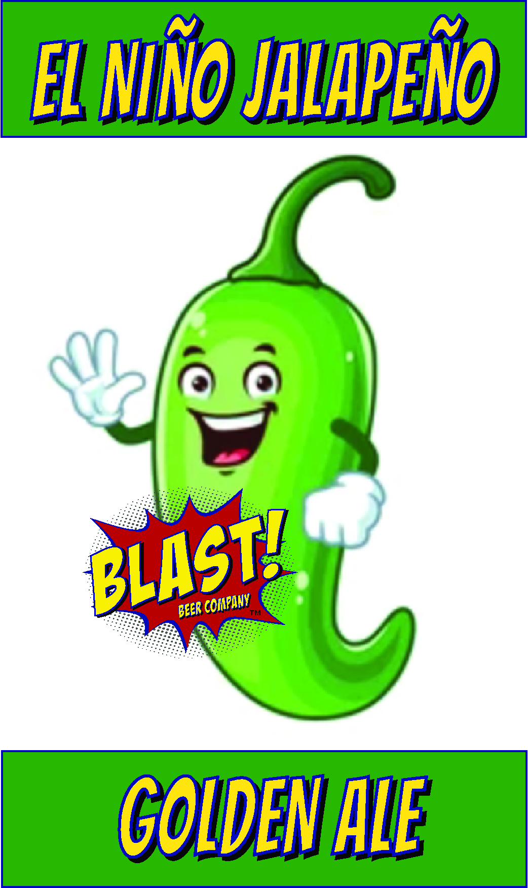 Blast 16 - El Niño Jalapeño Ale beer Label Full Size