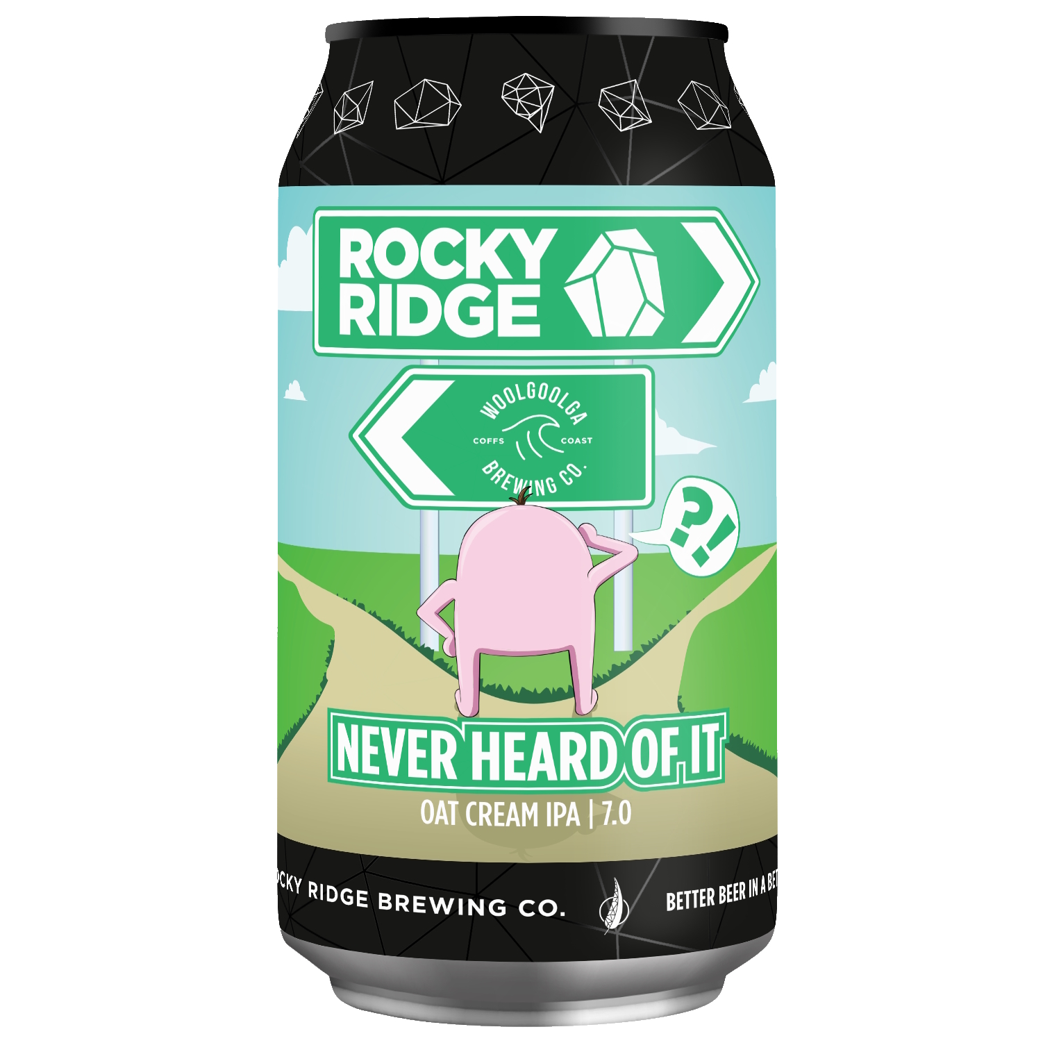 Rocky Ridge Never Heard Of It beer Label Full Size