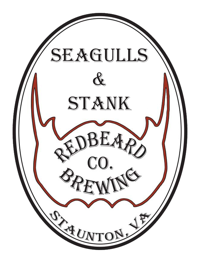 Redbeard Brewing Seagulls & Stank beer Label Full Size