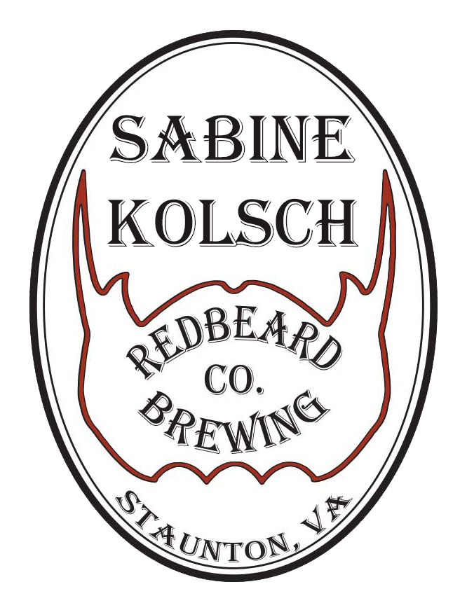 Redbeard Brewing Sabine Kolsch beer Label Full Size