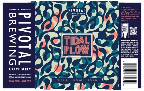 Pivotal Brewing Company Tidal Flow beer Label Full Size