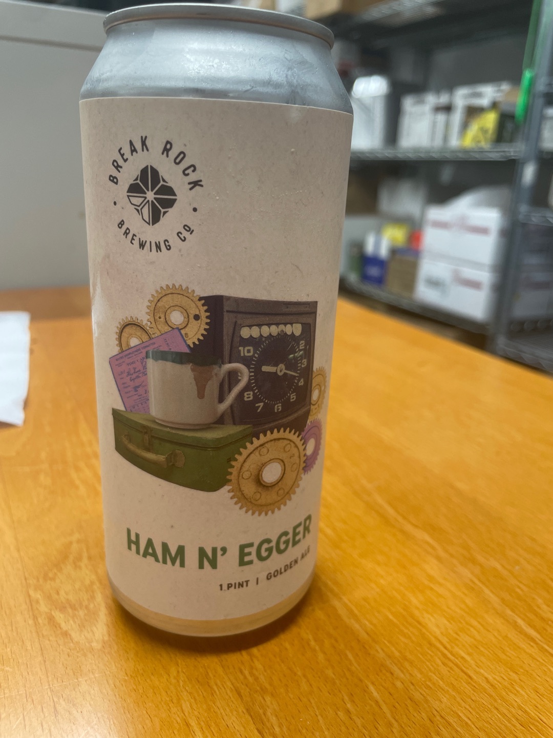 Break Rock Ham and Egger beer Label Full Size