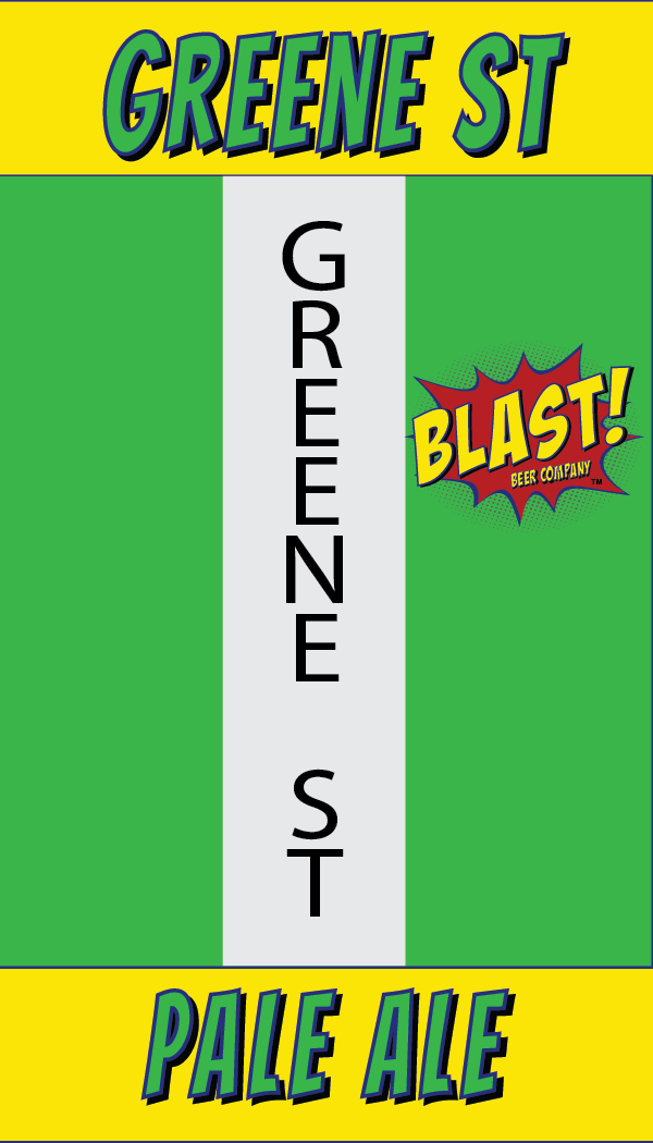 Blast Greene Street Pale Ale beer Label Full Size