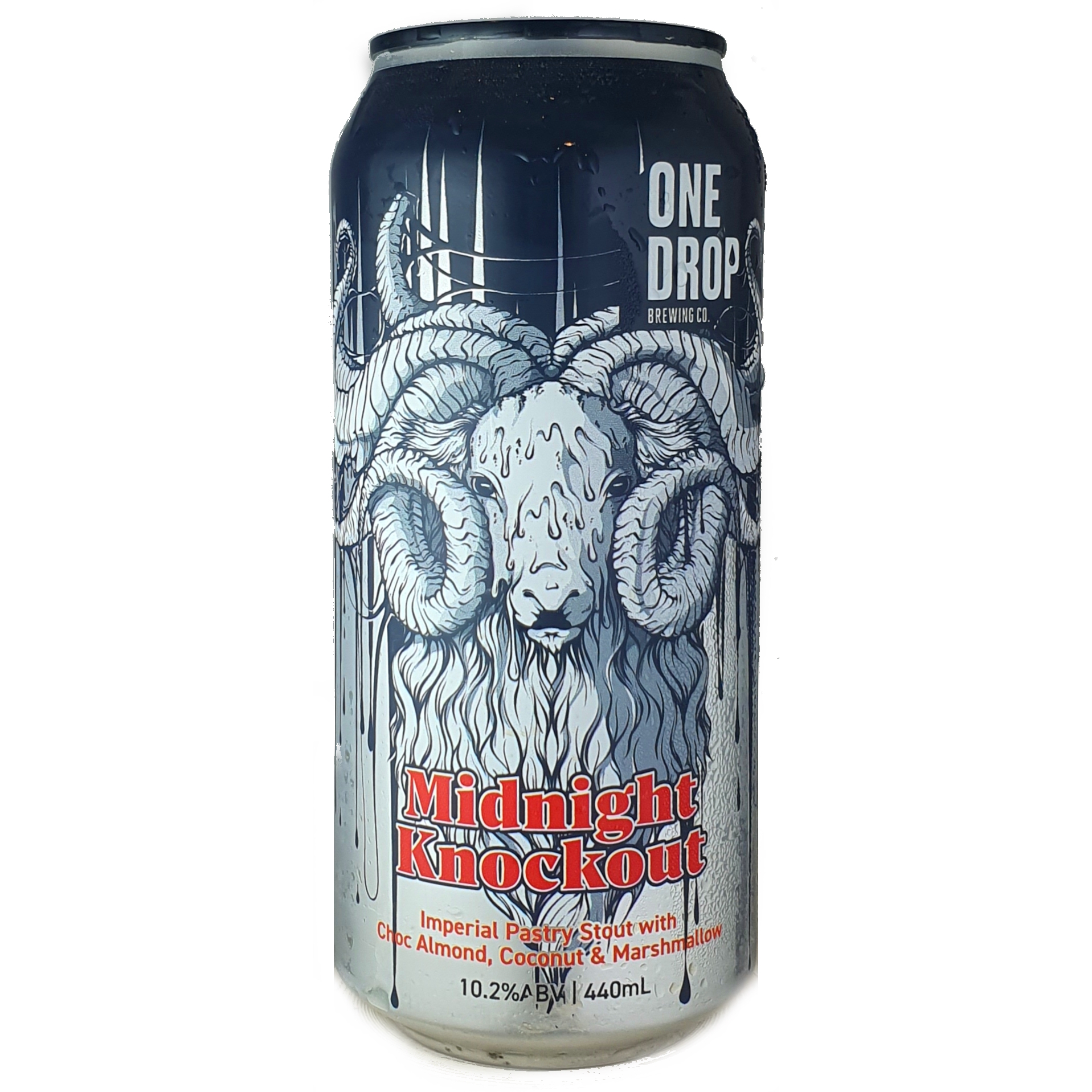 One Drop Midnight Knockout beer Label Full Size