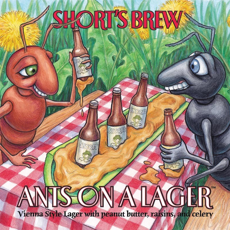 Short's Ants on a Lager beer Label Full Size