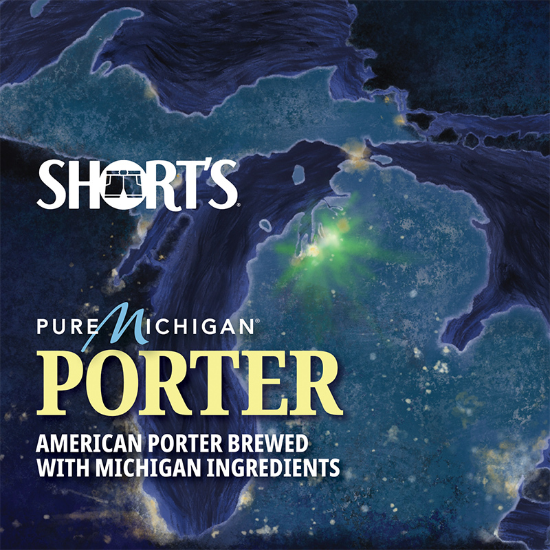 Short's Pure Michigan Porter beer Label Full Size