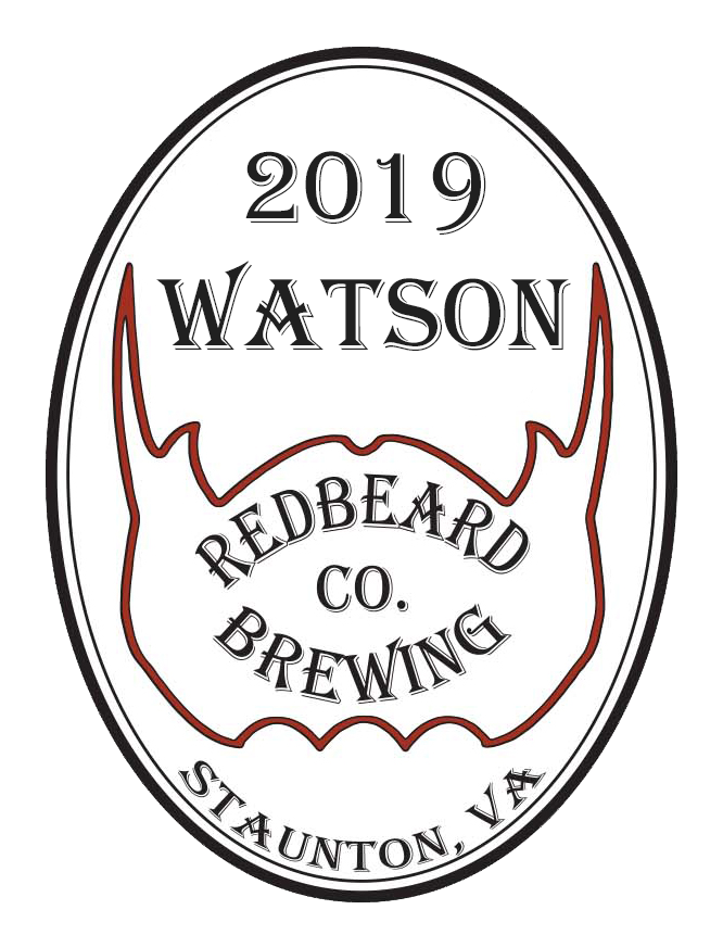Redbeard Brewing 2019 Watson beer Label Full Size
