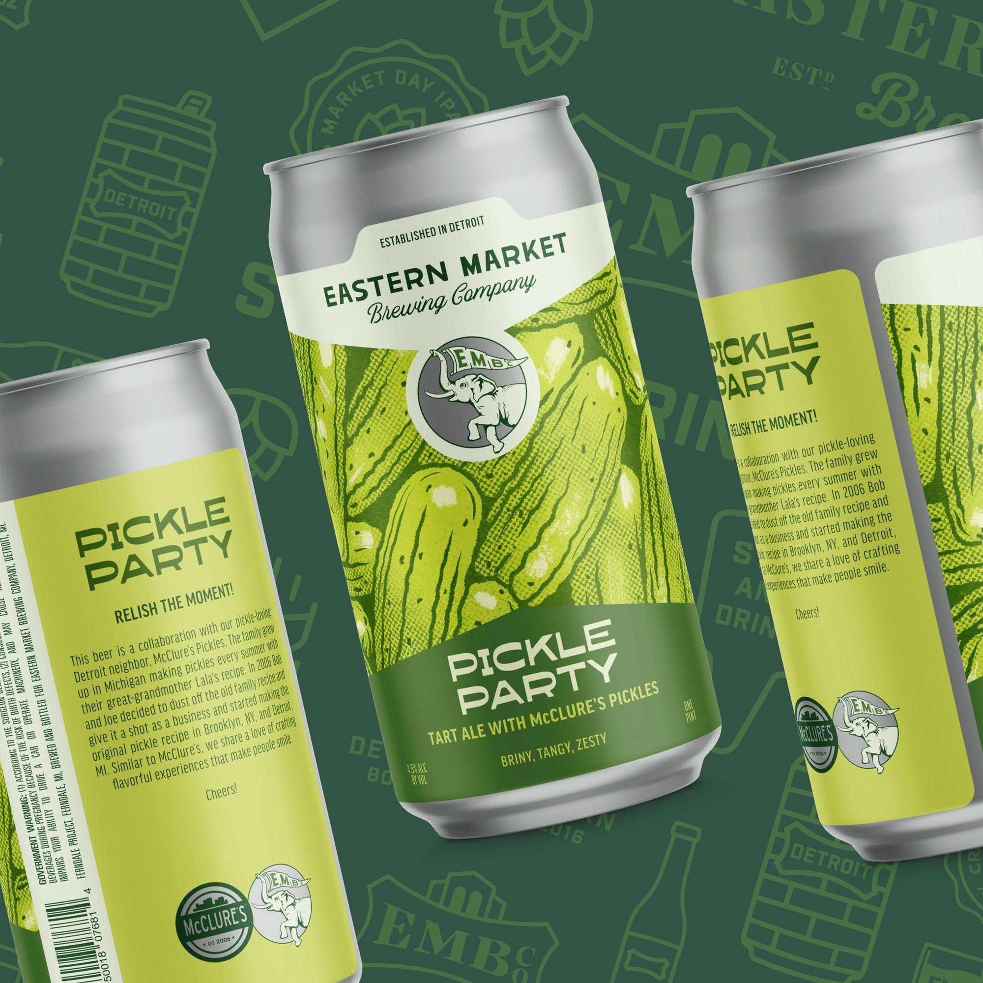 Eastern Market Pickle Party beer Label Full Size
