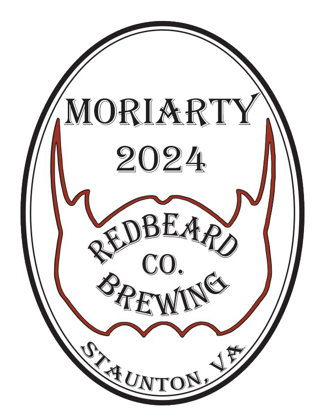 Redbeard Brewing '24 Moriarty Henry McKenna beer Label Full Size