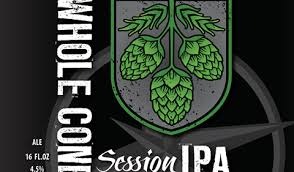 Out of Bounds Whole Cone Session IPA beer Label Full Size
