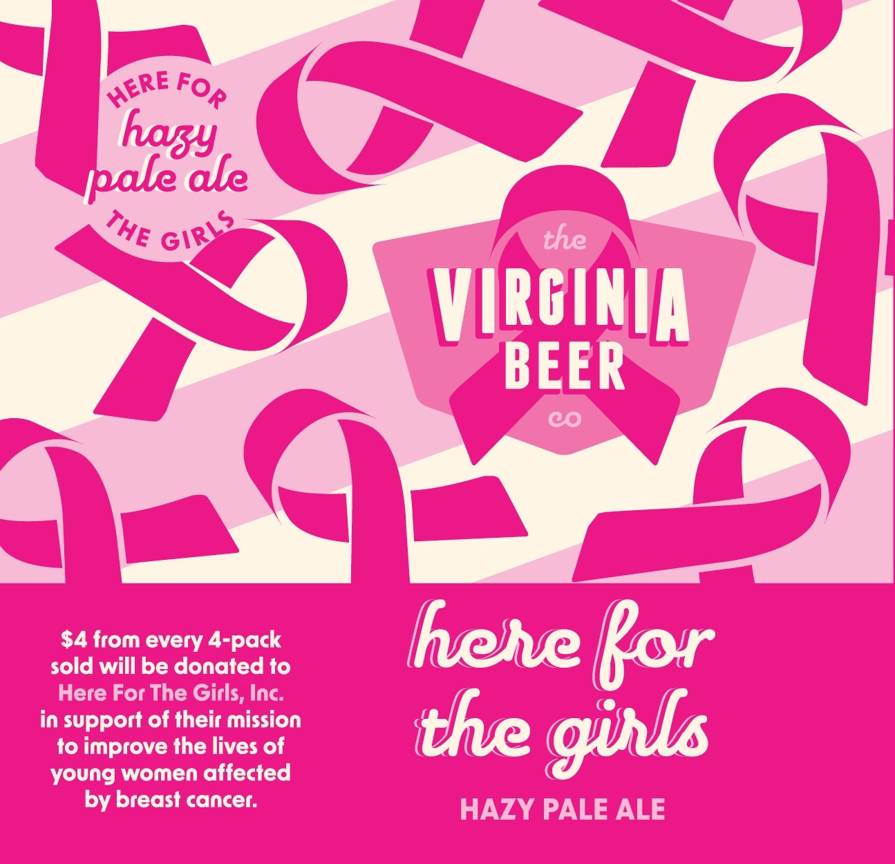 Virginia Beer Co. Here For The Girls [2024] beer Label Full Size