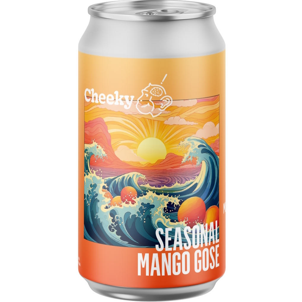 Cheeky Monkey Seasonal Mango Gose beer Label Full Size