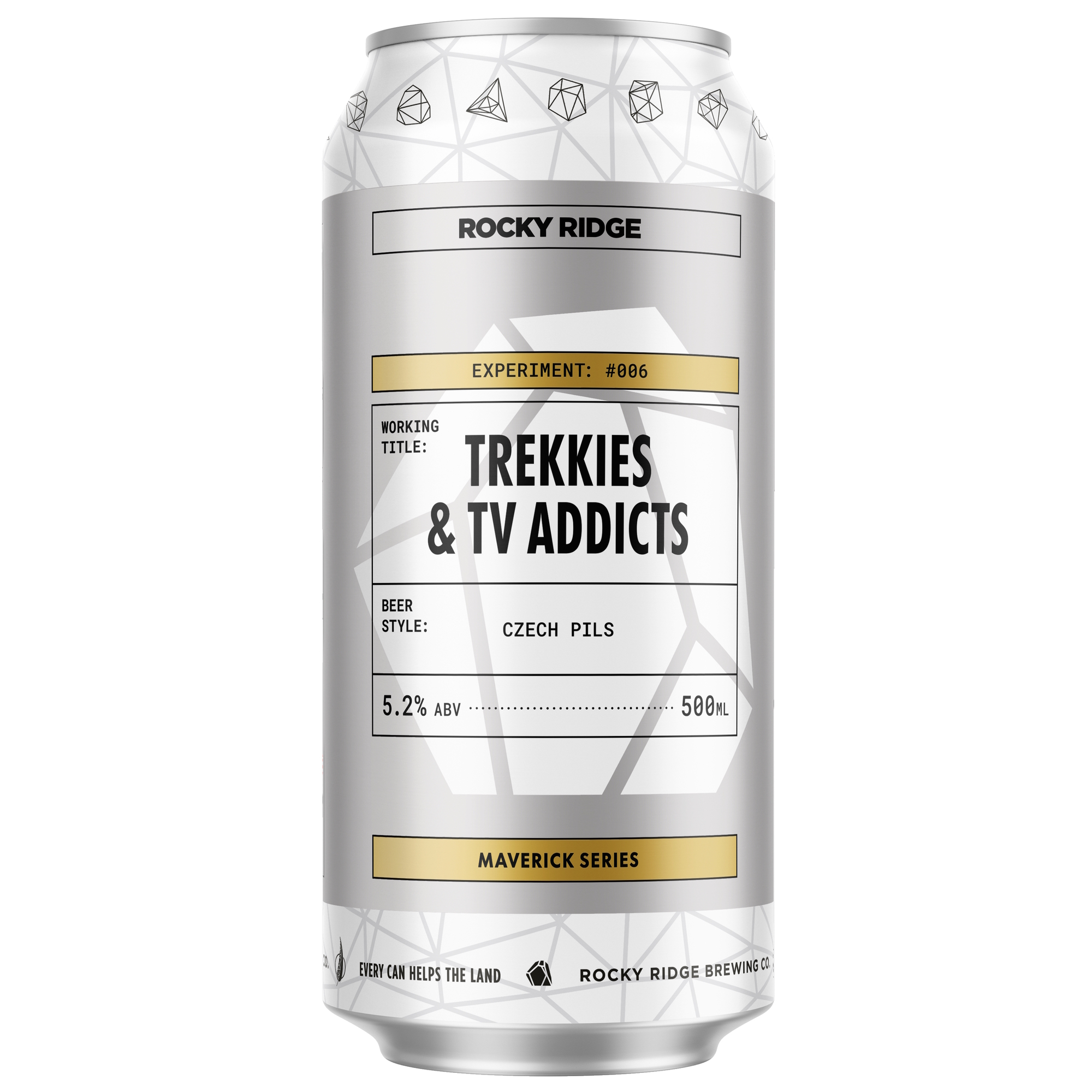 Rocky Ridge Maverick Series 006 Trekkies & Tv Addicts beer Label Full Size