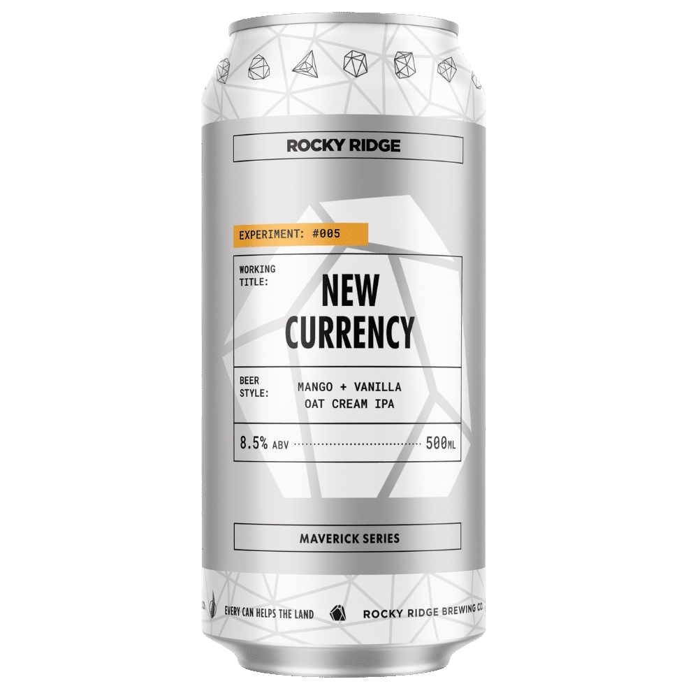 Rocky Ridge Maverick Series 005 New Currency Mango Oatcream IPA beer Label Full Size